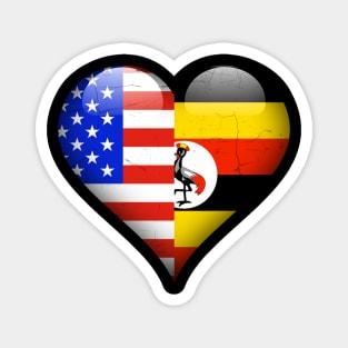 Half American Half Ugandan - Gift for Ugandan From Uganda Magnet