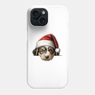 Christmas Peeking Puppy Phone Case