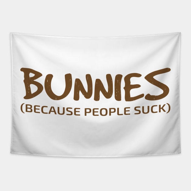 bunnies because people Tapestry by youki