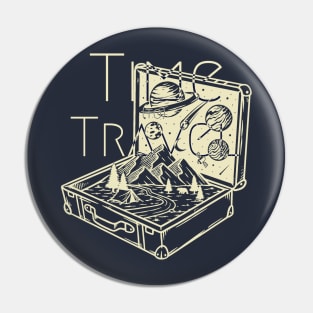 Time (to) Travel - Surrealistic Traveller Artwork Pin