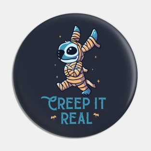 Creep It Real Funny Cute Spooky Pin