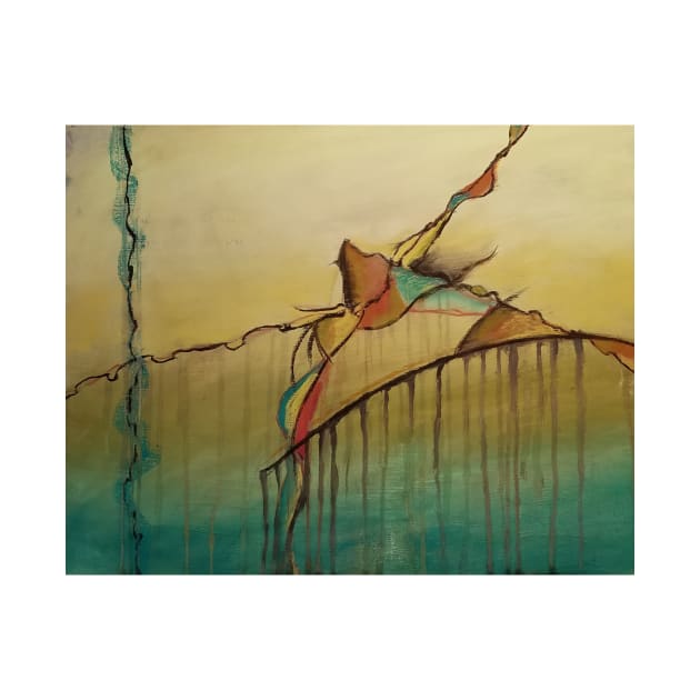 Triangle Abstract Pastel Painting PAS3948 by missdebi27