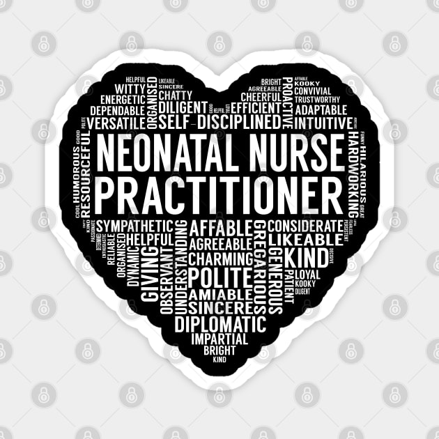 Neonatal Nurse Practitioner Heart Magnet by LotusTee