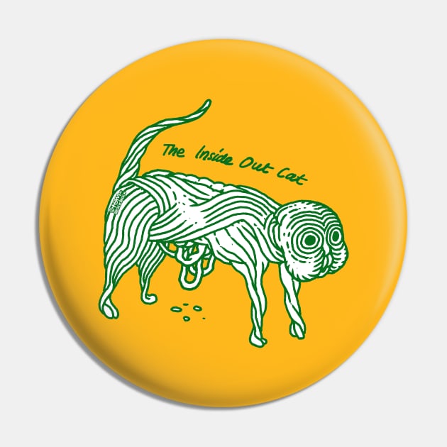 The Inside Out Cat Pin by tom af brockbrock