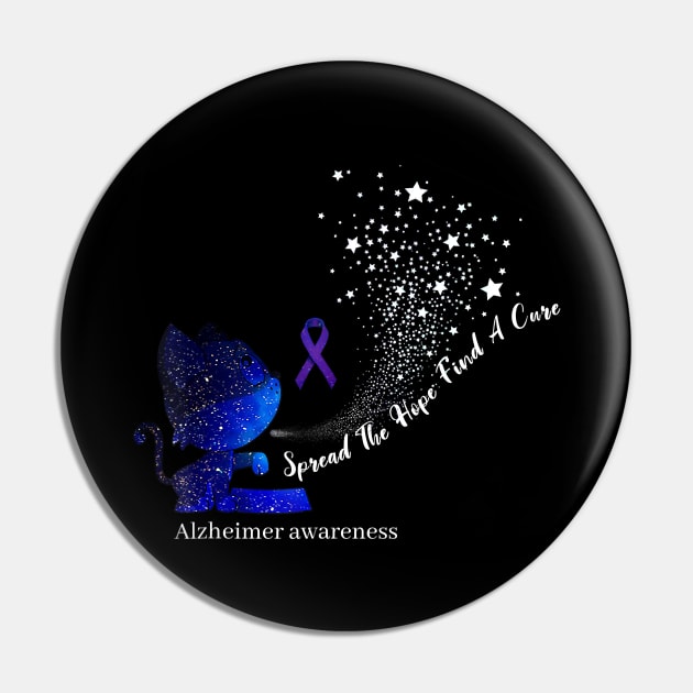 Alzheimer Awareness Spread The Hope Find A Cure Gift Pin by thuylinh8