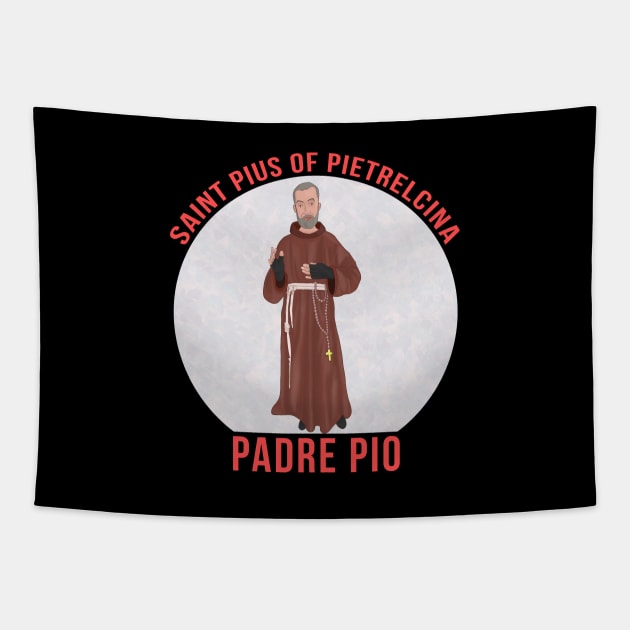 Saint Pius of Pietrelcina Padre Pio Tapestry by DiegoCarvalho