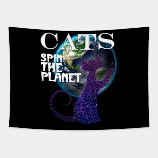 Cats turn the planet Tapestry