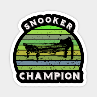 Snooker champion - retro sunset billiards Magnet