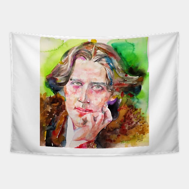 OSCAR WILDE watercolor portrait .17 Tapestry by lautir