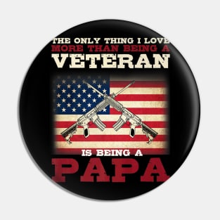 Veteran Papa Father Day Pin