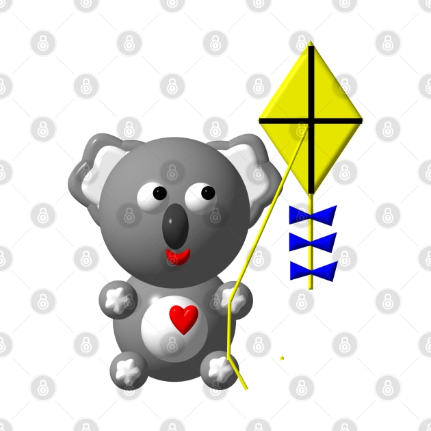 Cute Koala with a Kite by CuteCrittersWithHeart