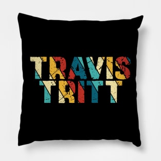 Retro Color - Travis Tritt Pillow