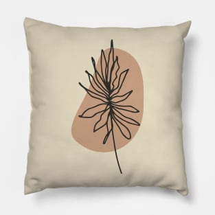 Modern Minimalist Simple Abstract Pastel Pink Flower Art Pillow