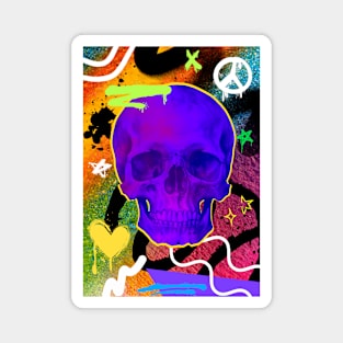 Graffiti Skull Magnet