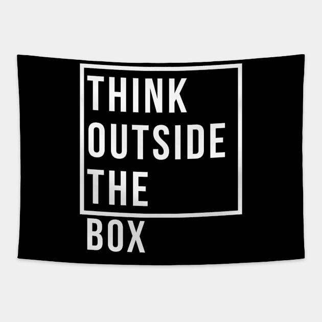 Think Outside Of The Box Tapestry by javva