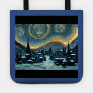 Starry Night Over Hogsmeade Village Tote