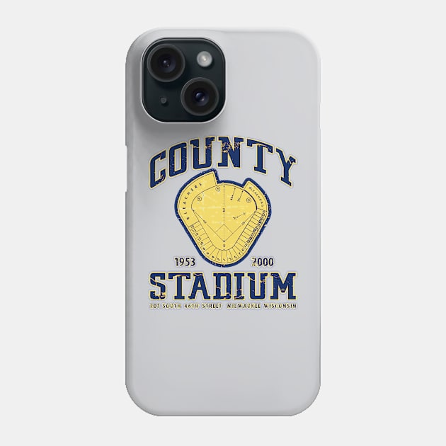 Milwaukee County Stadium Phone Case by wifecta