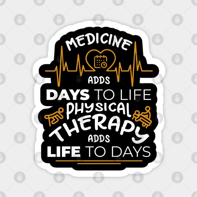 Physical Therapy Feel Good Healing Vibes Magnet by Anticorporati