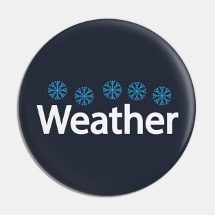 Cold weather artistic typography design Pin