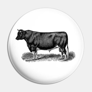 Black Bull Illustration Pin