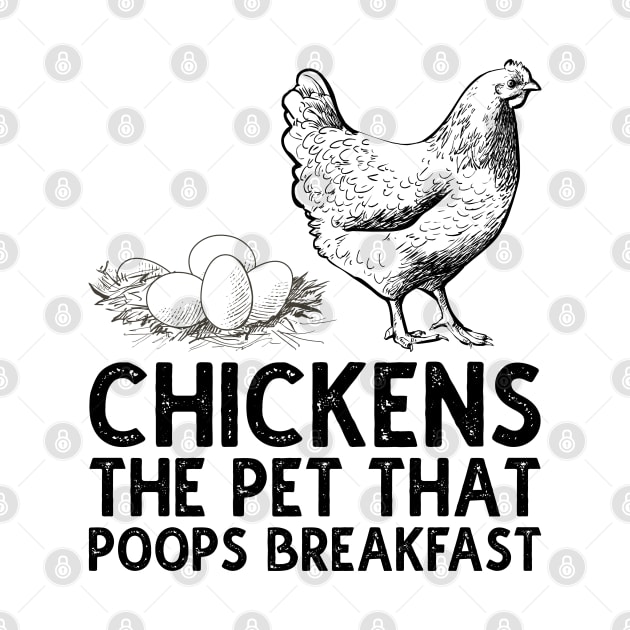 chickens the pet that poops breakfast by DragonTees