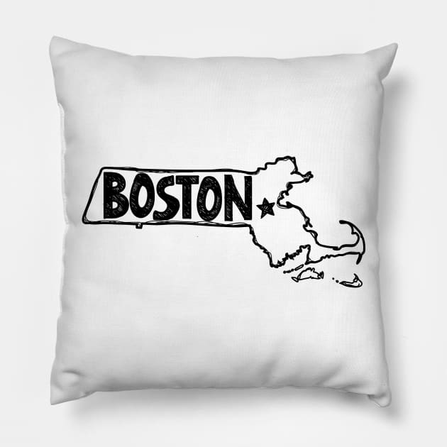 Boston, Massachusetts Pillow by thefunkysoul