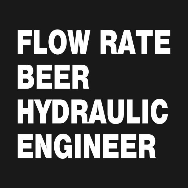 Hydraulic Engineer White Text by Barthol Graphics