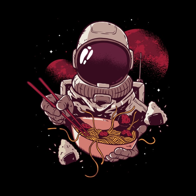 Space Astronaut With Ramen by Cosmo Gazoo