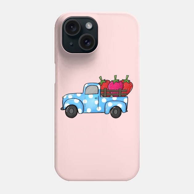 strawberry truck Phone Case by ithacaplus