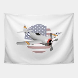 WW2 P-47 Thunderbolt Airplane Tapestry