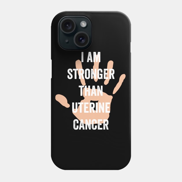 uterine cancer survivor - peach ribbon awareness month - gynecological cancer Phone Case by Merchpasha1