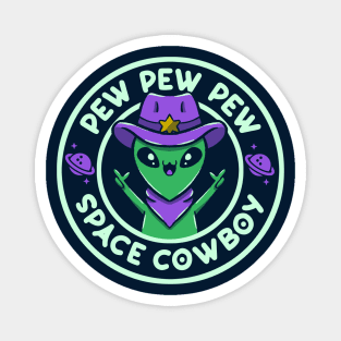 Space Cowboy Funny Alien by Tobe Fonseca Magnet