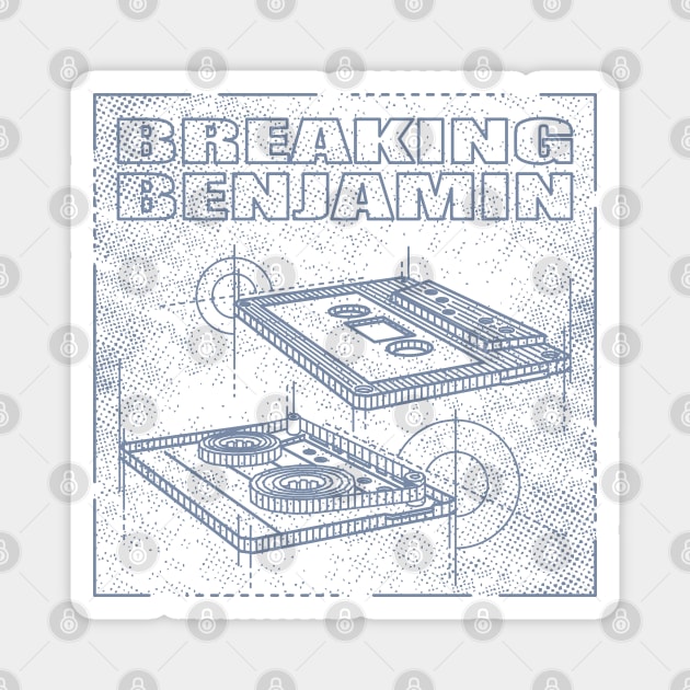 Breaking Benjamin Technical Drawing Magnet by Vector Empire