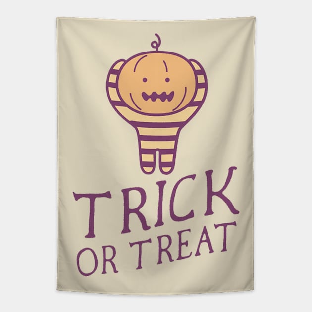 Happy Little Pumpkin For Trick Or Treat Tapestry by Just4FunOnly Design