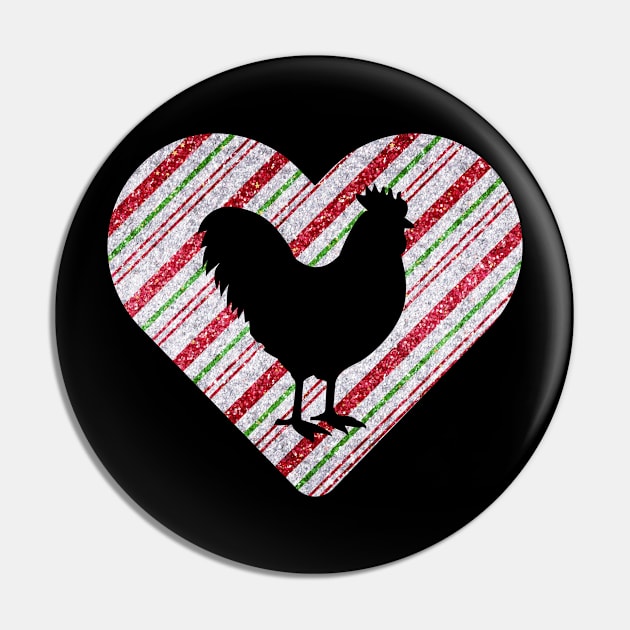 Rooster Christmas Gift Pin by JKFDesigns