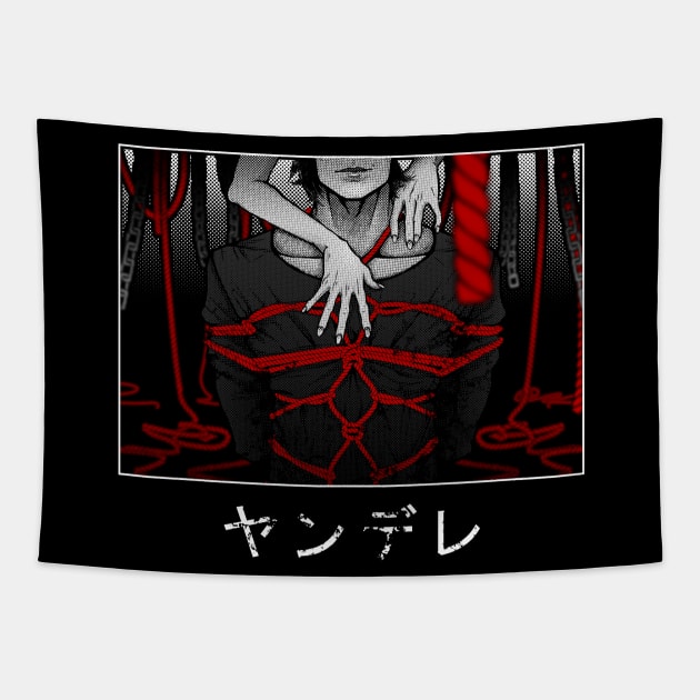 SHIBARI/KINBAKU AESTHETIC - YANDERE Tapestry by KazundeNoir