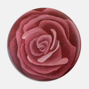 Pink Rose Oil Painting Pin