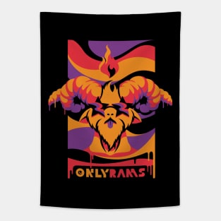 Pop Ram Geometric Cool Dark Tapestry