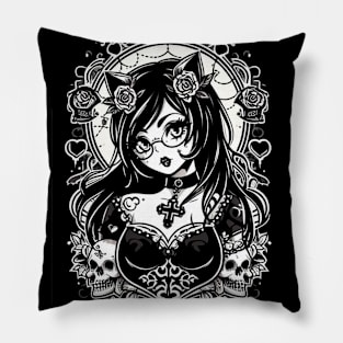 Cute Goth girl Pillow