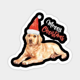 Labrador with A Santa Hat Magnet