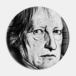 Georg Wilhelm Friedrich Hegel Black And White Portrait | Georg Wilhelm Friedrich Hegel Artwork 2 Pin