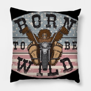 Biker Bigfoot Pillow