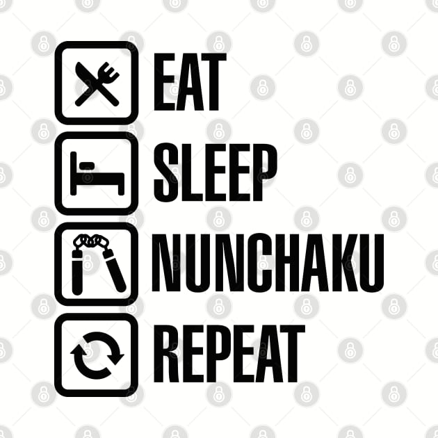 Eat Sleep Nunchaku Repeat by LaundryFactory