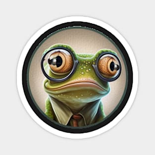 Geeky Frog Magnet