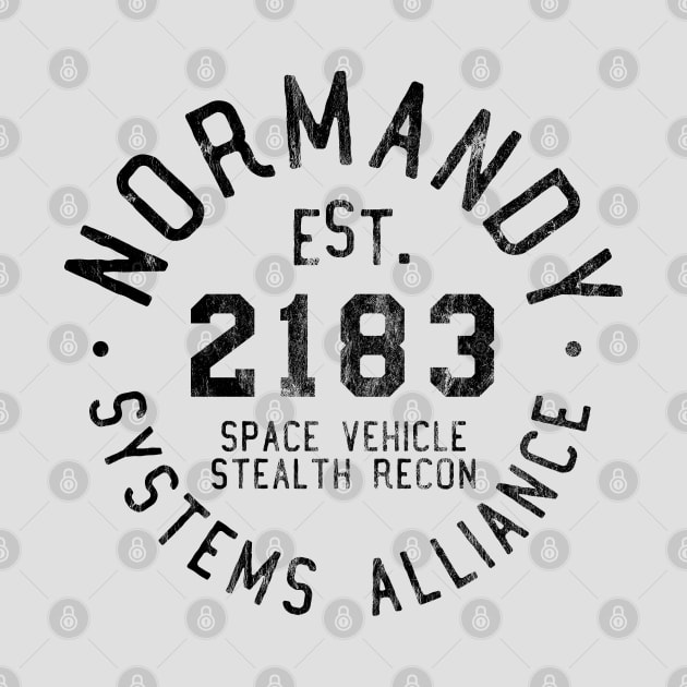 SSV Normandy | Mass Effect Athletic Shirt | Black by threadbaregaming