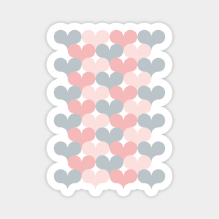 Heart pattern. Pink and gray Magnet