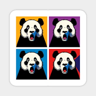 Pop Jaw Dropped Panda - Funny Panda Art Magnet