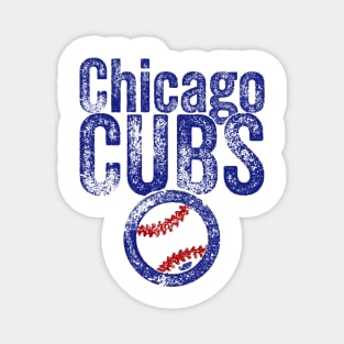 CUBS Baseball Weathered Magnet