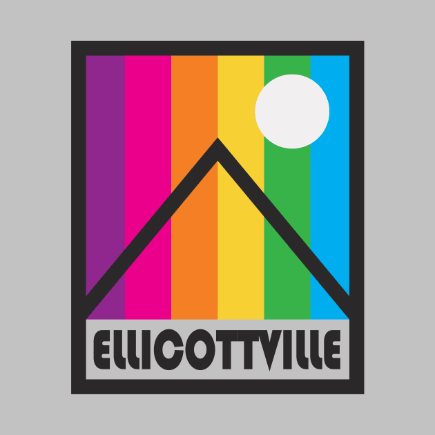 Ellicottville New York Souvenir Gift Rainbow Mountains by PodDesignShop