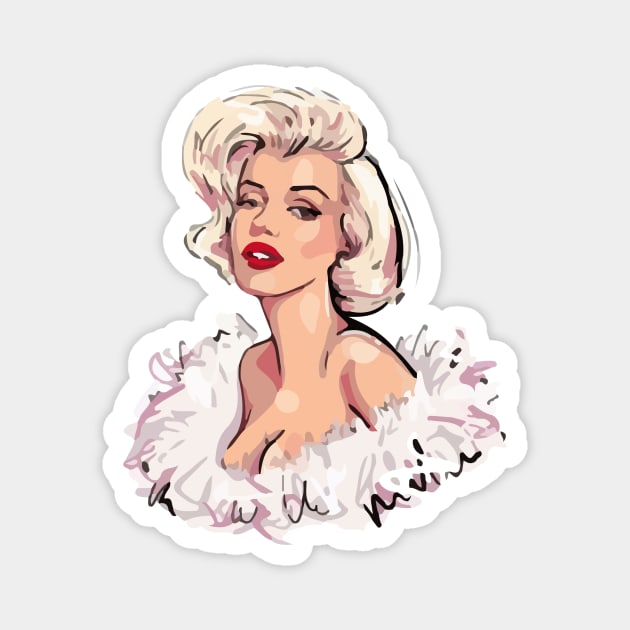 Marilyn Monroe Icon Iconic Portrait Magnet by ivaostrogonac